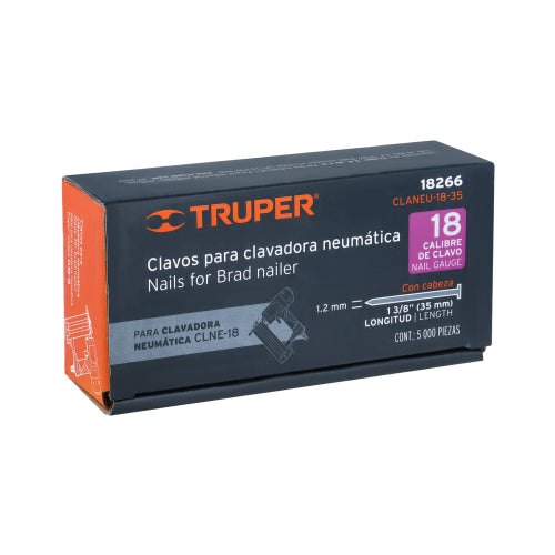 Clavos Cal 18 de 1 3/8" - Caja de 5000 para Construcción