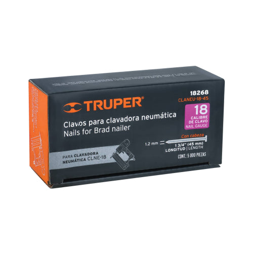 Clavos Calibre 18 - 1 3/4" | Caja de 5000 Unidades