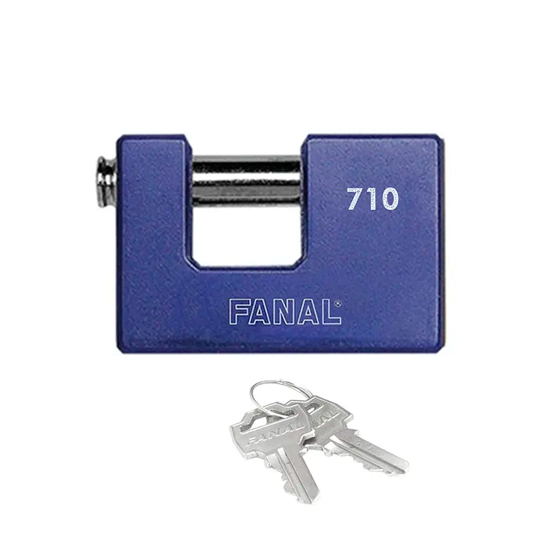 Candado Metálico Azul con Barra de 75mm - Seguridad Duradera