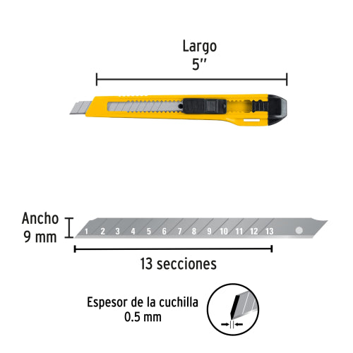 Navaja Acero 9 mm - Herramienta Esencial Multiusos