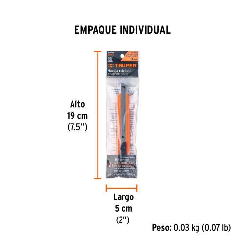 Cutter Plastico CUT-5 con Cambio Automático y Navaja SK4
