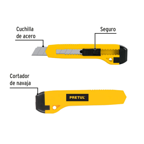 Cutter Plastico Pretul CUT-6PB - Corte Preciso y Seguro