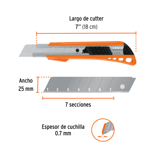 Cutter Profesional con Cambio Automático: 3 Navajas SK4