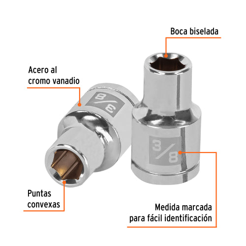 Dado de 6 Puntas 3/8" D-5412-H