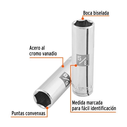 Dado Largo de 6 Puntas 5/8" D-5320-H