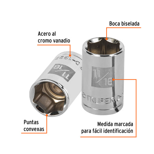 Dado de 6 Puntas 11/16" D-5422-H | Resistencia Superior