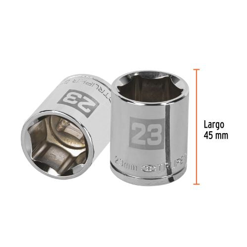 Dado 6 Puntas 23 mm Acero Cromo Vanadio - Alta Durabilidad