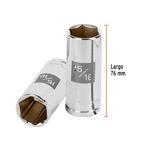 Dado Largo de 6 Puntas para Bujia 15/16" D-5330-H