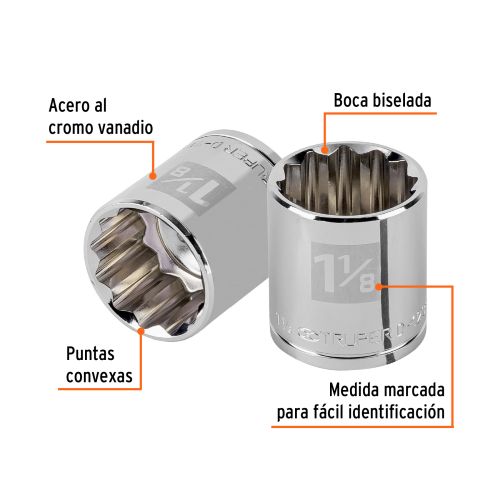 Dado de 12 Puntas 1-1/8" - Alta Resistencia y Durabilidad