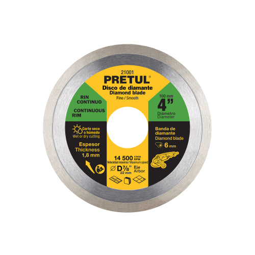 Disco Rin 4" Pretul D-802C-P para Cortes Precisos