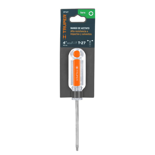Desarmador Torx DT-27: Punta Anti-Deslizante y Magnetizada