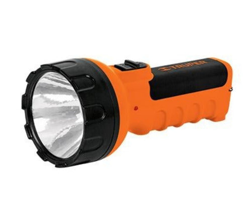 Linterna Recargable 75 Lumenes 1 Led Truper 17253  Blanco Frío Naranja Claro
