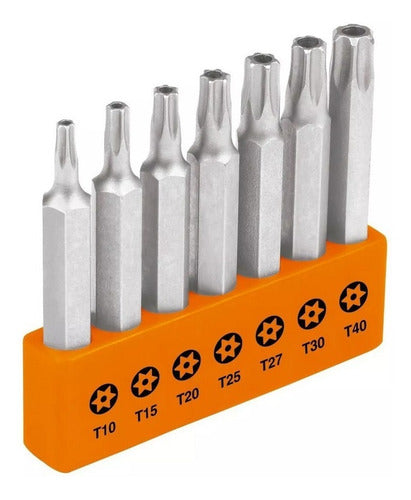 Juego Puntas 2' Torx 7 Pz C/seguro Truper 17813