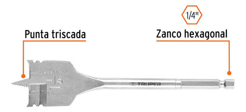 Broca Plana Para Madera Bpt-1-1/4