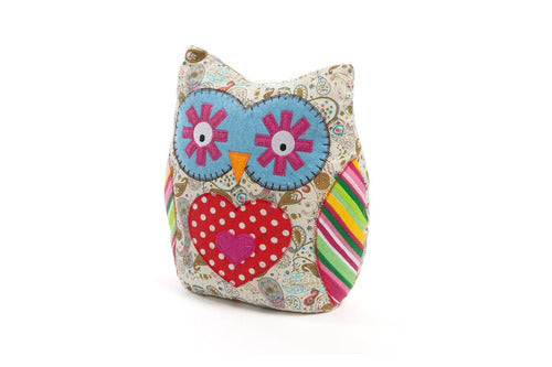 Retenedor De Puerta Buho Corazon