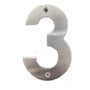 Número 3 en Acero Inoxidable - Diseño Elegante