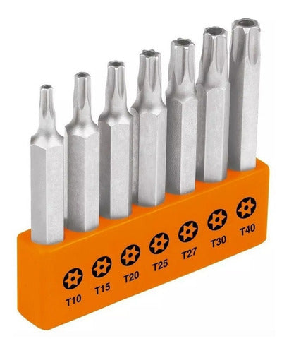 Juego Puntas 2' Torx 7 Pz C/seguro Truper 17813