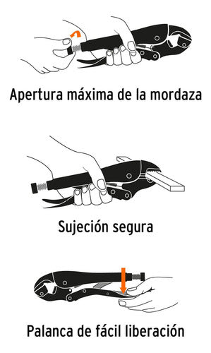 Pinza De Presión 4' Mordaza Curva, Truper