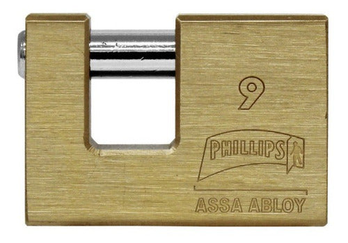 Candado De Latón Para Cortinas Metálicas 71 Mm Mod. 9