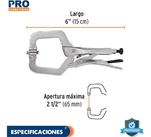 Pinza  C  De Presion 6  Ppc-6r