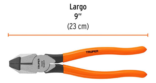 Pinza Profesional Electricista 9'', Mango Vinil Truper 17305