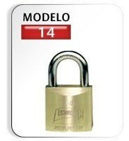 Mod. 14 Candado 5 Pernos 50mm Dorado