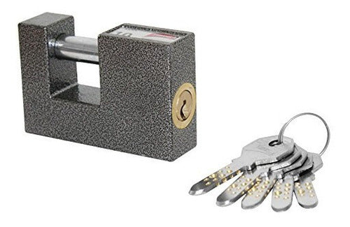 Candado Para Cortinas Metálicas 71mm Alta Seguridad Mod. As-