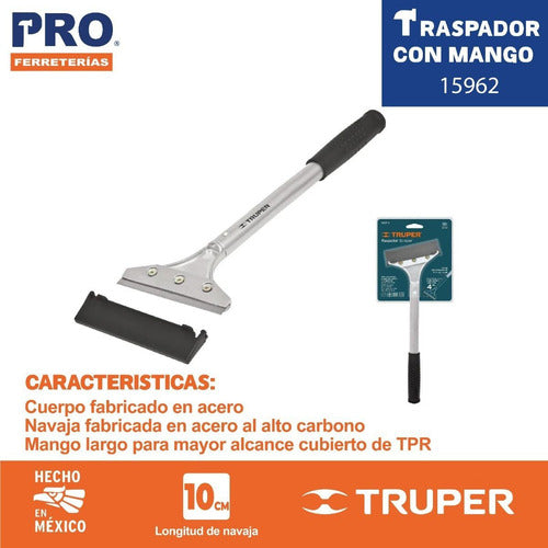 Raspador Con Mango, Navaja De 4 Truper 15962