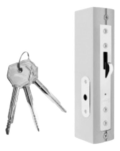 Cerradura Mod. 455 Acabado Gris Para Aluminio