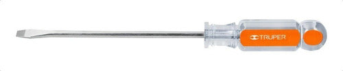 Desarmador Plano 1/4 X 6 Mango De Acetato, Truper 13999