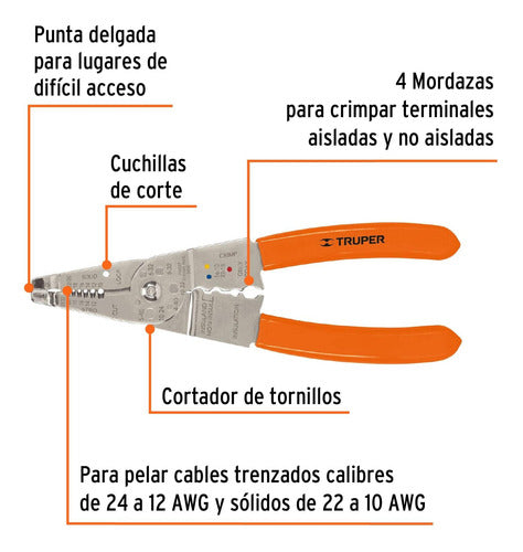 Pinza Pela Cable Pe-ca-8