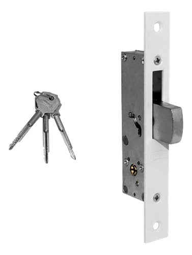Cerradura Mod. 450 Blanca Para Aluminio