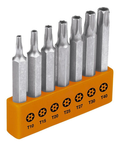 Juego De 7 Puntas Torx Con Seguro P7-20ts
