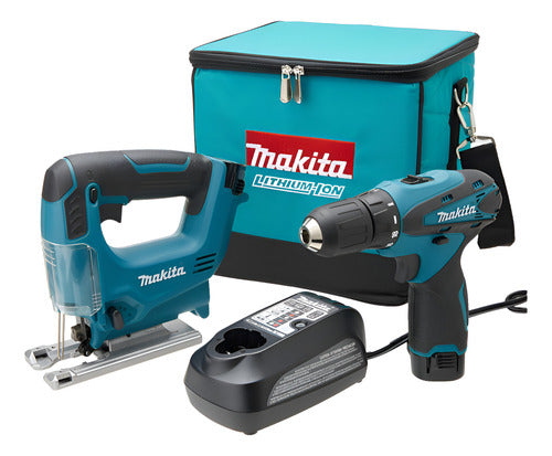 Kit Atornillador Y Caladora Inalambricas Lct222x Verde Claro