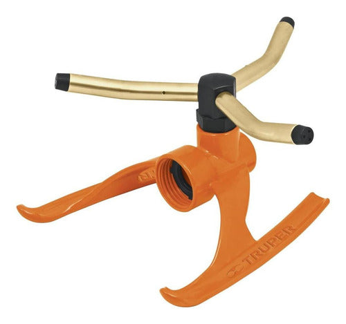 Regadera Giratoria Con 3 Brazos Color Latón