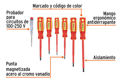 Juego 6 Desarmadores Dieléctricos