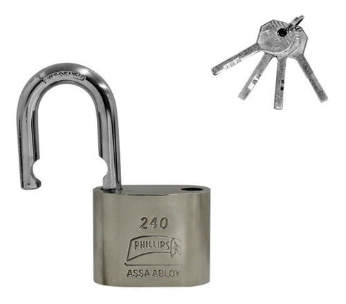 Candado De Acero 40mm Extra Seguridad Mod. 240