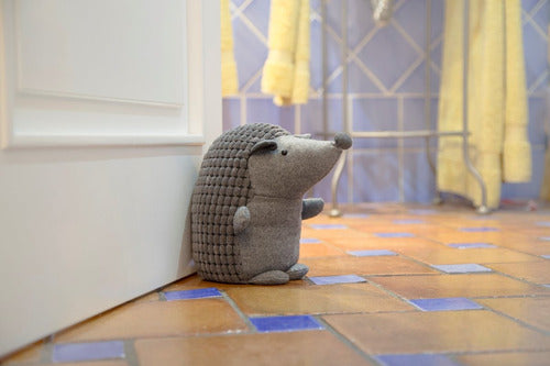 Retenedor De Puerta Erizo Gris