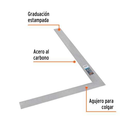 Escuadra E-16X24: Precisión en Acero con Cantos Rectificados