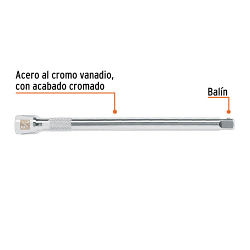 Extensión 1/2x10" E-5463: Acero Cromo Vanadio Superior