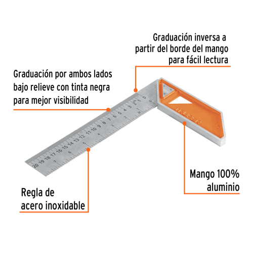 Regla de Acero Inoxidable con Graduación Láser - Precisión Total