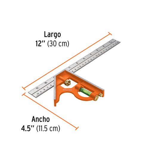 Escuadra Combinación ECT-12 - Precisión y Durabilidad
