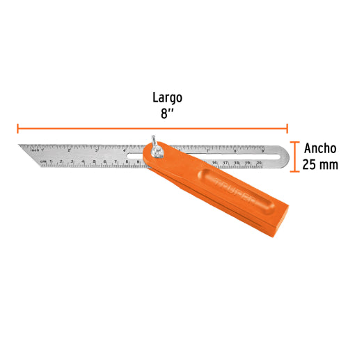 Escuadra Falsa Mango de Plástico EFT-8 | Precisión y Durabilidad