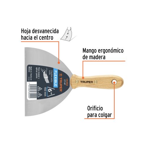 Espátula Flexible Profesional 6" - Alta Calidad y Durabilidad