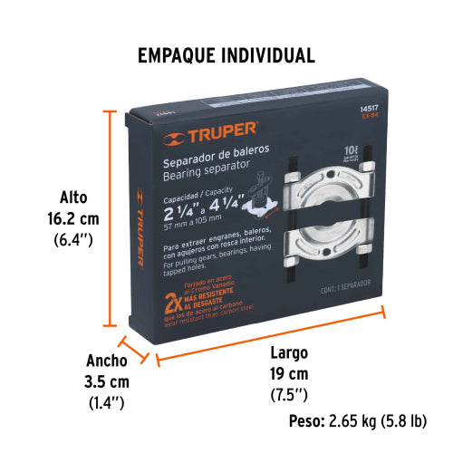 Extractor de Baleros EX-B4 | Alcance Ajustable 57-108 mm