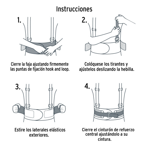 Faja Lumbar Ajustable con Tirantes - Soporte Óptimo