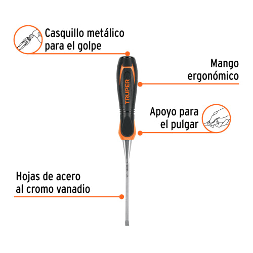 Formon 1/4" FT-1/4 | Acero Cromo Vanadio & Comfort Grip