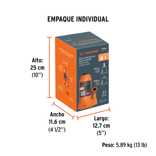 Tornillo Extensor GAT-8: Eleva hasta 470 mm y 8 Toneladas