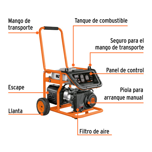 Generador Truper 2.5kW Portátil - Eficiente y Duradero