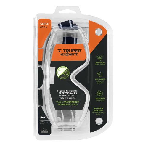 Goggles de Seguridad GOT-X: Protección UV y Antirayaduras